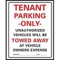 Hy-Ko HY-KO 701 Parking Sign, Rectangular, Black/Red Legend, White Background 701